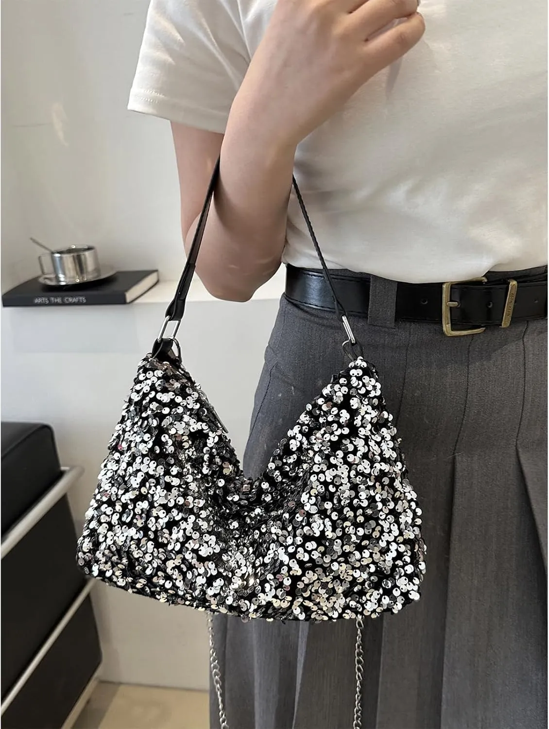 Evening Clutch Purses for Women, Sparkly Sequin Purse, Glitter Handbag, Evening Bag for Women Formal, Wedding