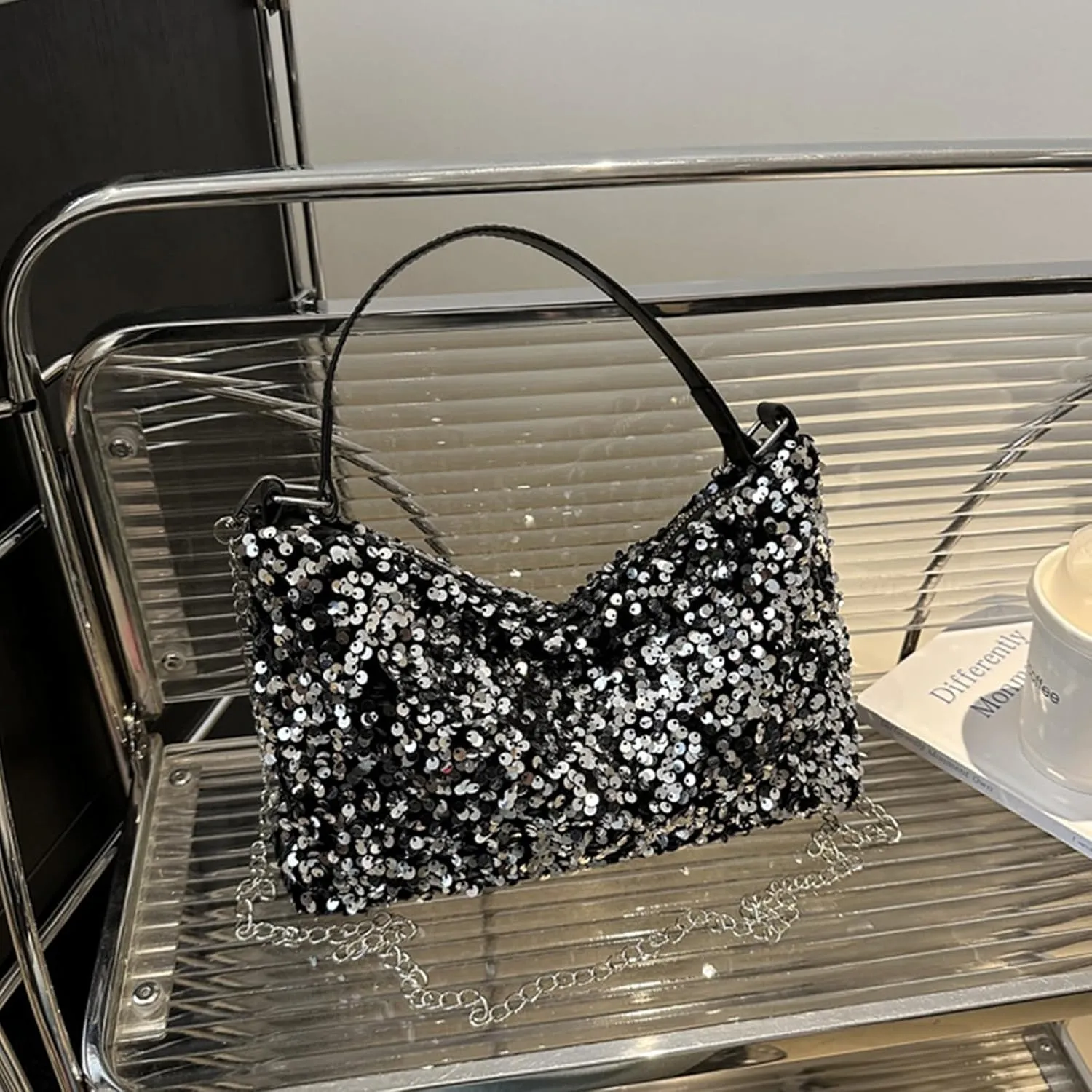 Evening Clutch Purses for Women, Sparkly Sequin Purse, Glitter Handbag, Evening Bag for Women Formal, Wedding