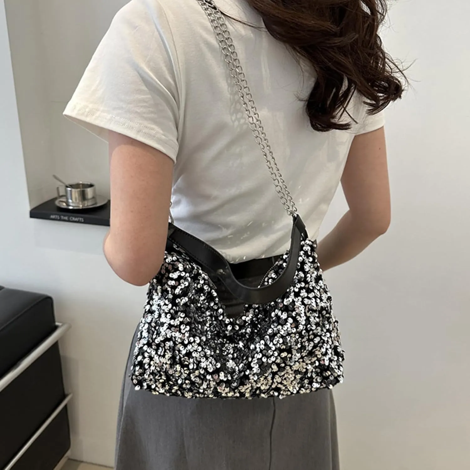 Evening Clutch Purses for Women, Sparkly Sequin Purse, Glitter Handbag, Evening Bag for Women Formal, Wedding