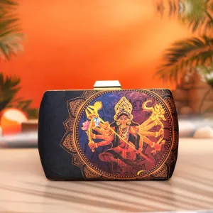 Exclusive Box Clutch with Maa Durga Portrait