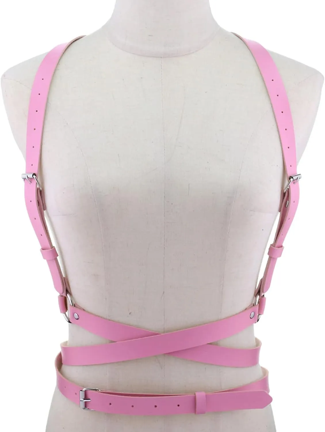 eYLun Women Leather Punk Waist Harness Belt