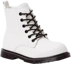 FabKids Girls Fashion Ankle Boots Cute Combat Boots Lace Up Non-Slip Short Boots for Toddler Little Kid Big Kid