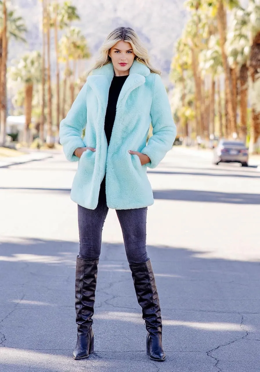 Fabulous-Furs Donna Salyers Cherry Faux Fur Le Mink Jacket
