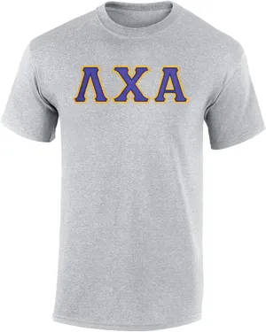 Fashion Greek Lambda Chi Alpha Twill Letter Tee