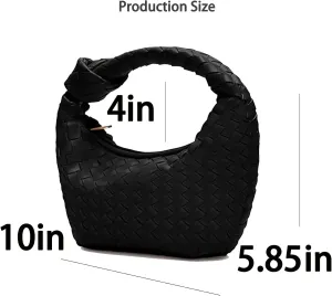 Fashion Knotted Small Top Handle Purse Clutch, Woven Handbags for Women, Woven Purse, Tote bag, Hobo Bags