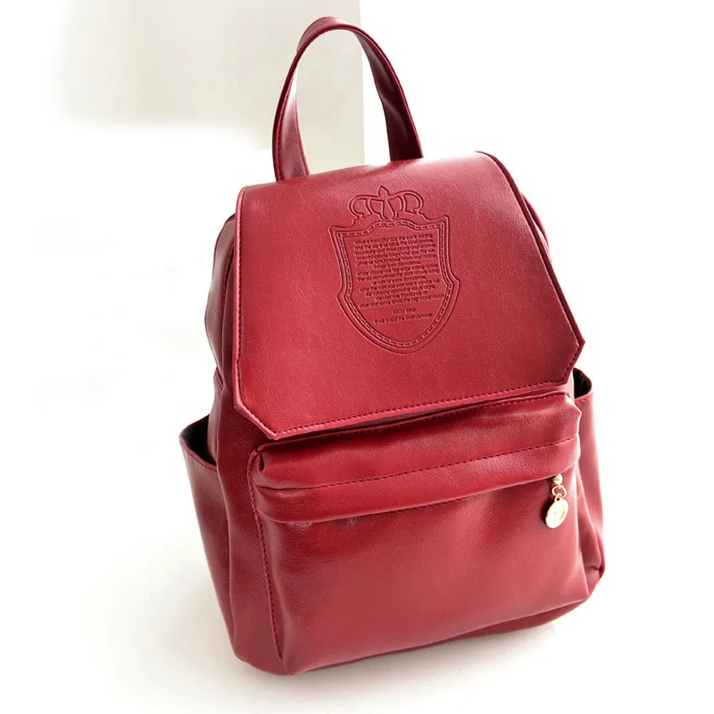 Fashion Oil Leather Backpack Women School Bags for Teenagers PU Leather Backpack 4 Colors Travel Bag Pouch Mochila Feminina