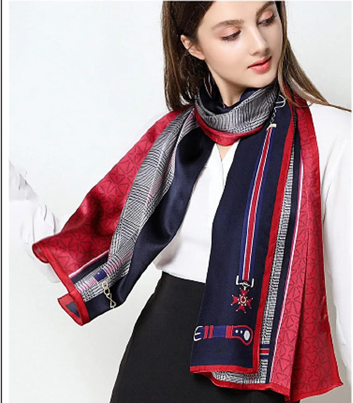 Fashion Scarves Scarf Silk Feeling Scarves Long Lightweight Sunscreen Shawls for Women