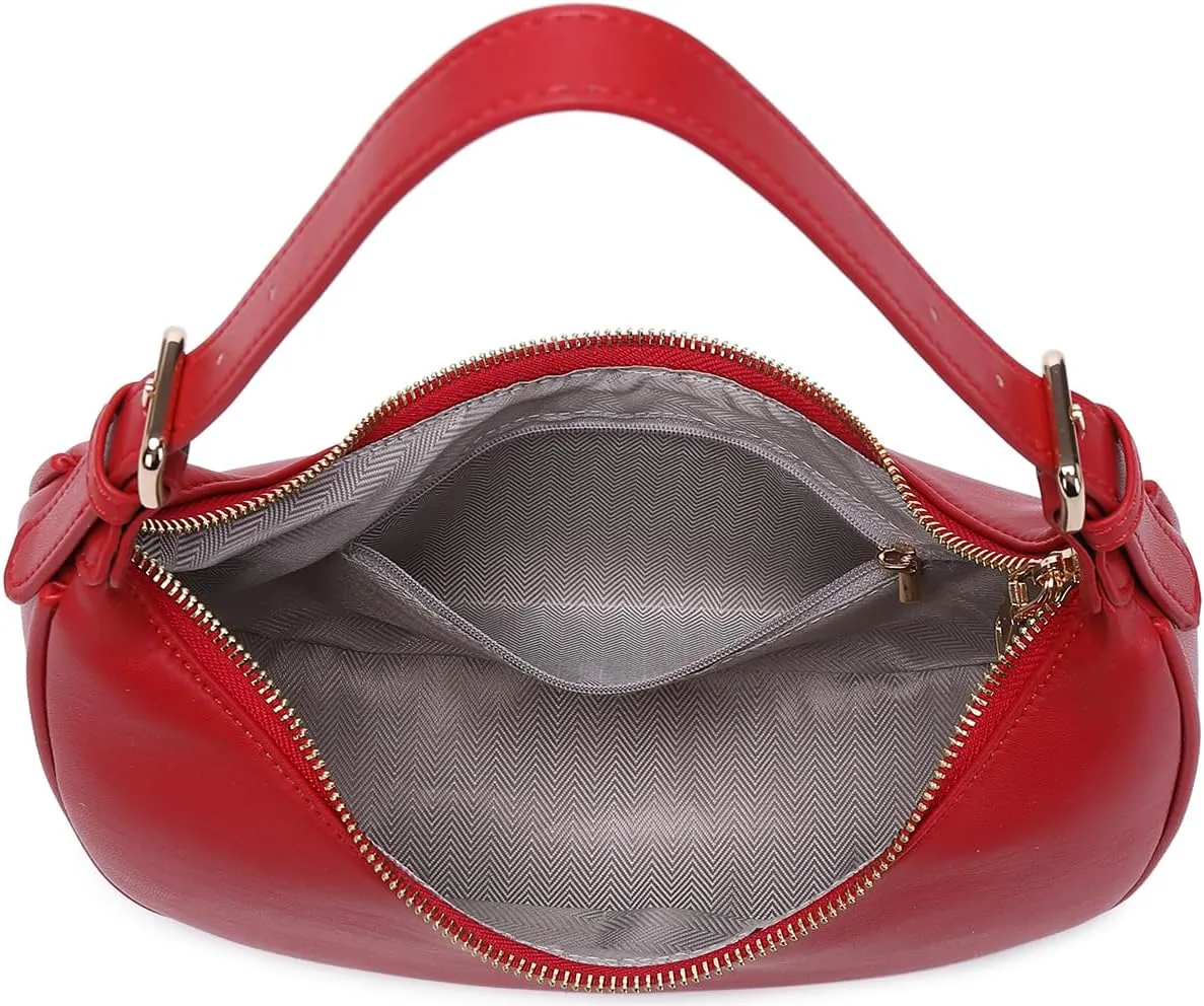 Fashion Small Crescent Underarm Shoulder Bag for Women Trendy Purse Hobo Handbags Clutch Crossbody Bag