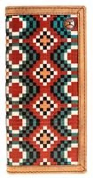 Faux Beaded Embossed Leather Rodeo Wallet from Hooey