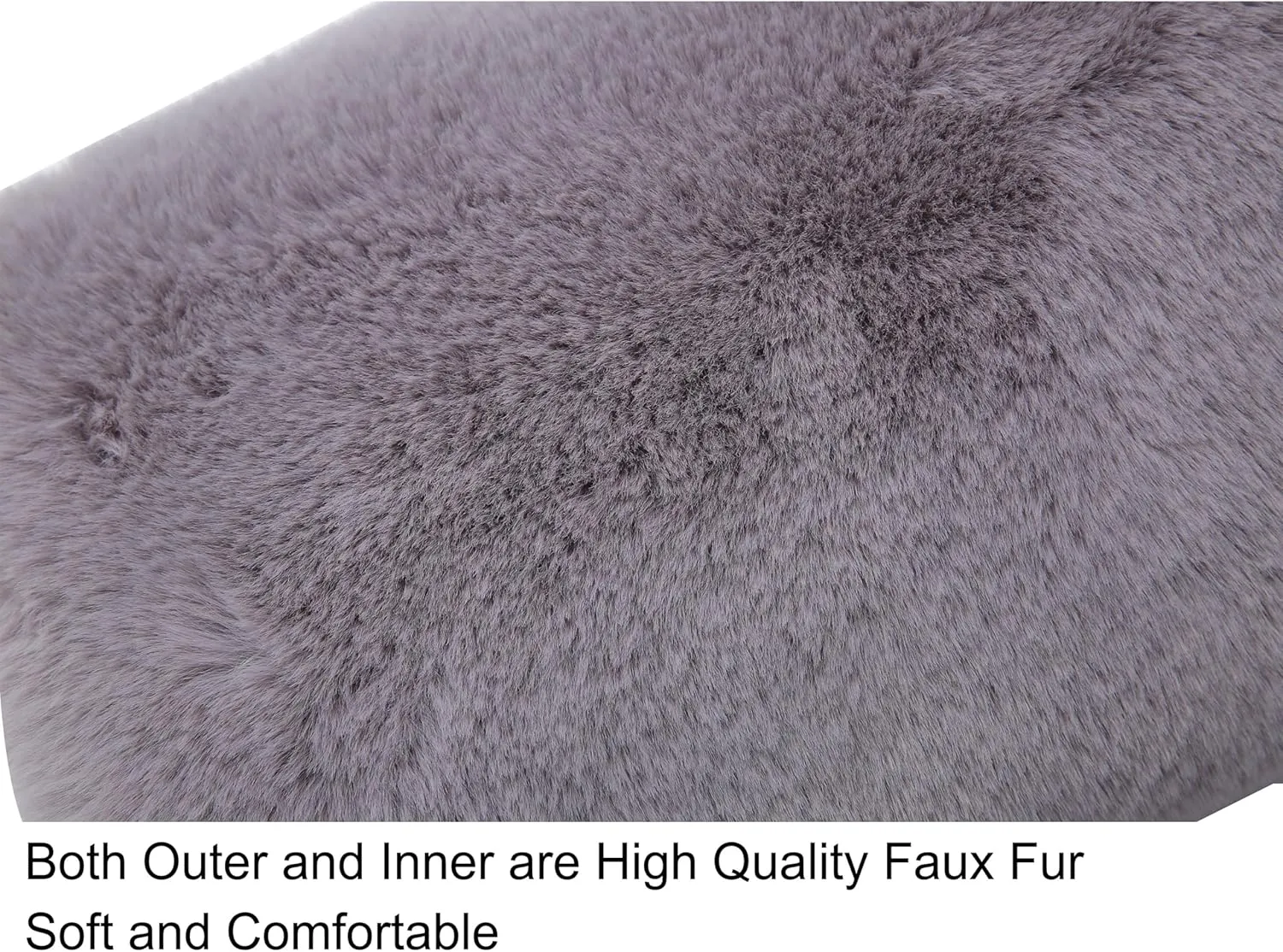 Faux Fur Hand Muffs for Women Winter Warm Arm and Hand Warmer with PU Leather Strap Include Pockets