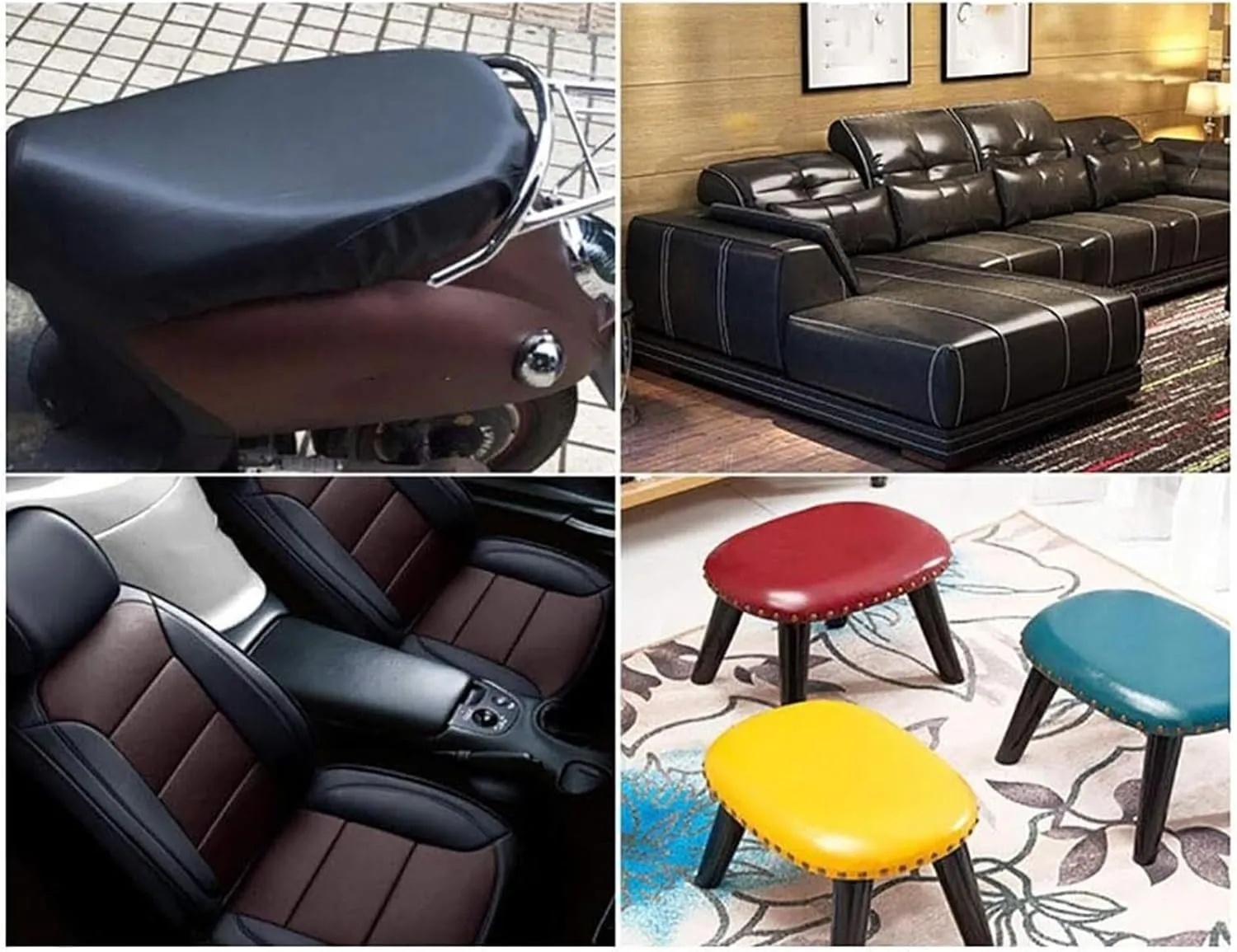 Faux Leather Fabric，Leathaire Fabric， Litchi Leatherette Faux Leatherette Materia(1.4X9m)