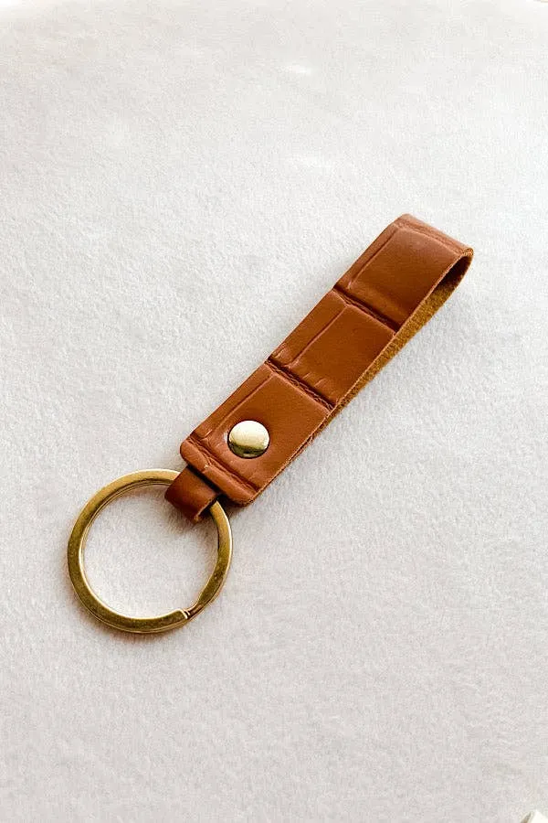 Faux Leather Keychain