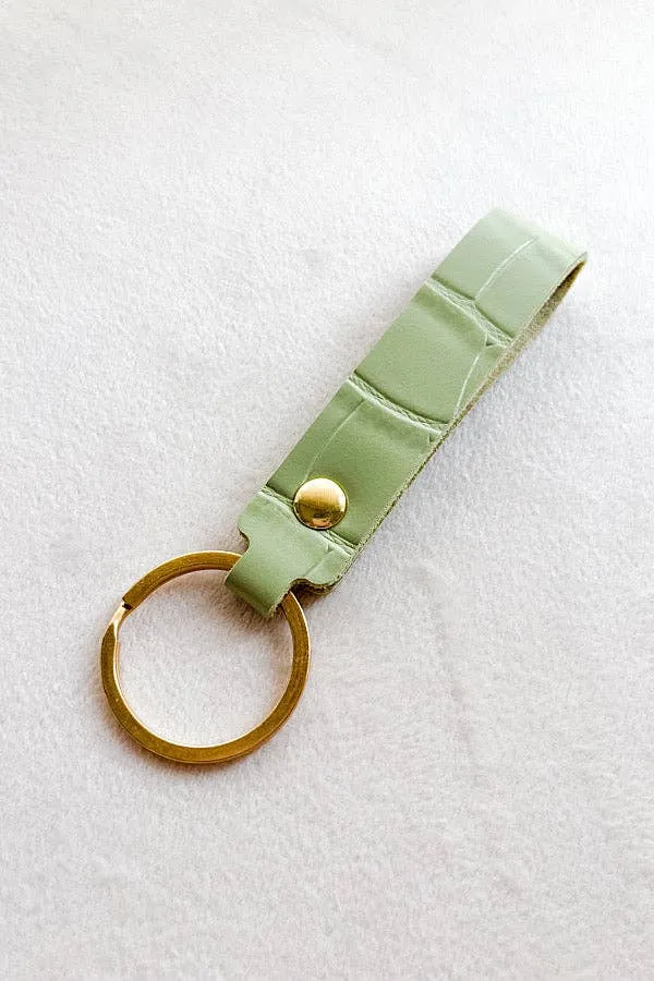 Faux Leather Keychain