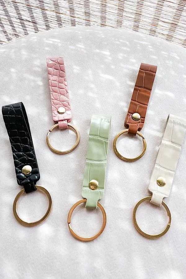Faux Leather Keychain