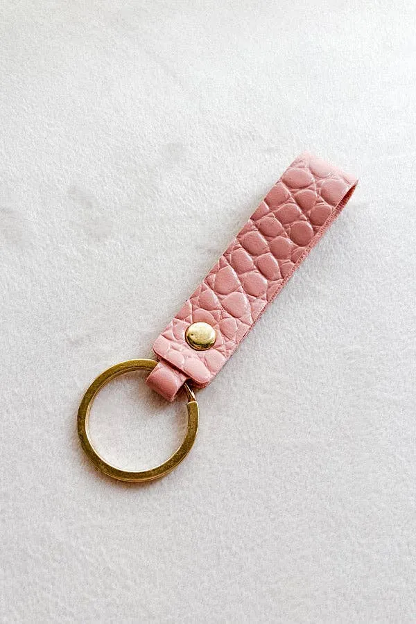 Faux Leather Keychain