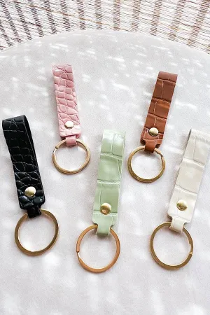 Faux Leather Keychain