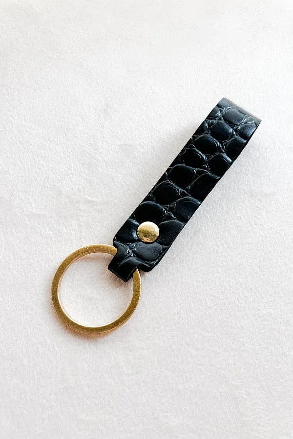 Faux Leather Keychain