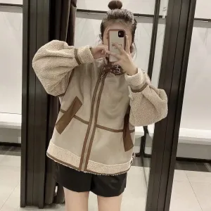 Faux Leather Winter Jacket