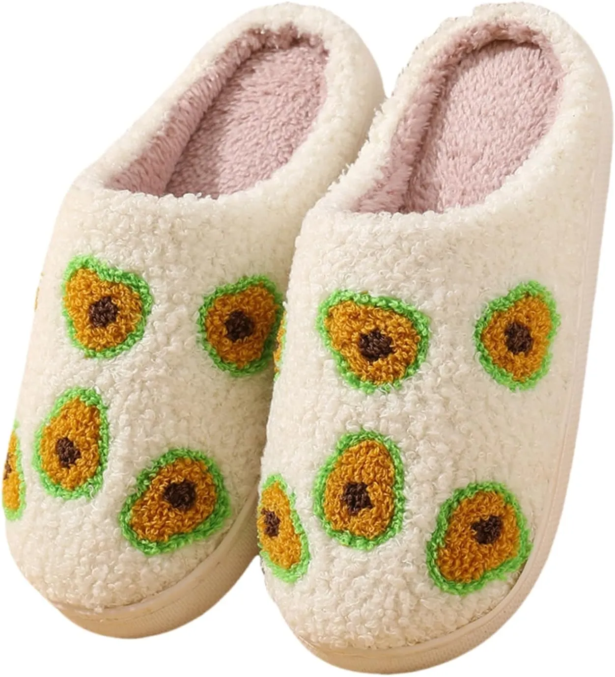 FAYUEKEY House Slippers for Women Fuzzy Mens Fruit Series Strawberry Bedroom Shoes