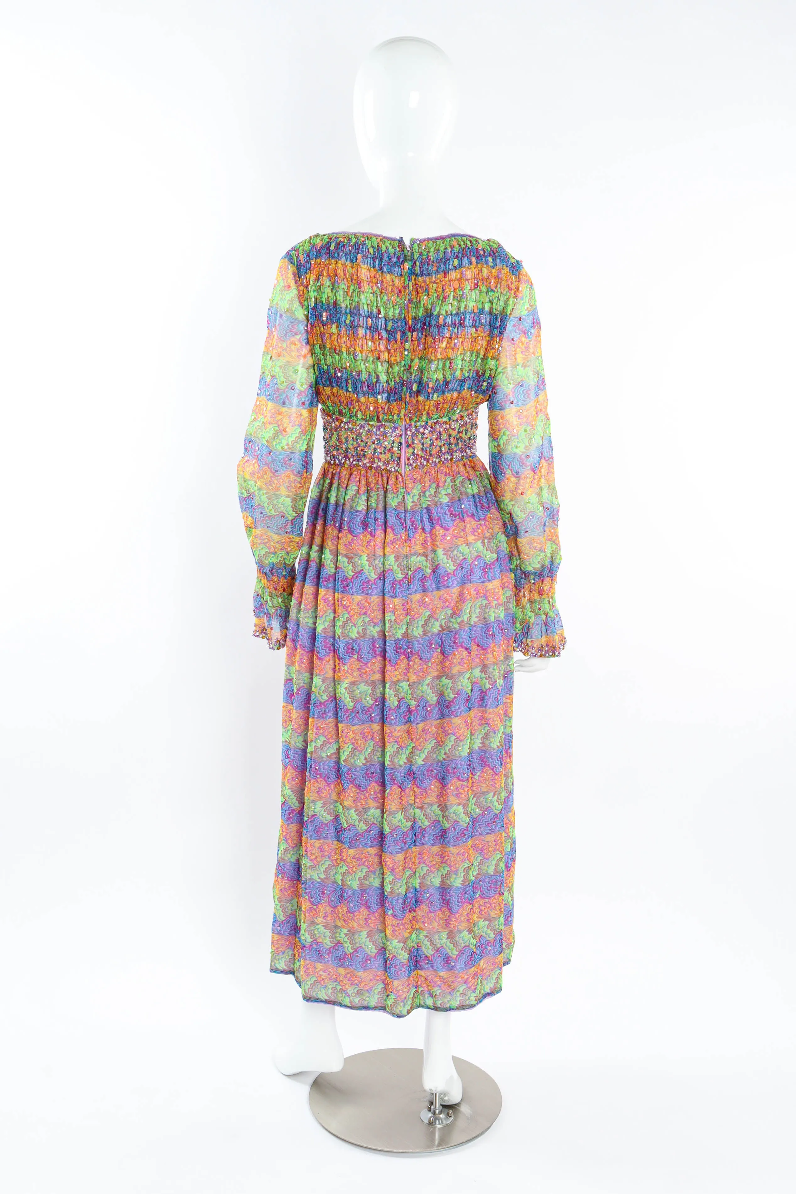 Feathered Beaded & Sequin Dress