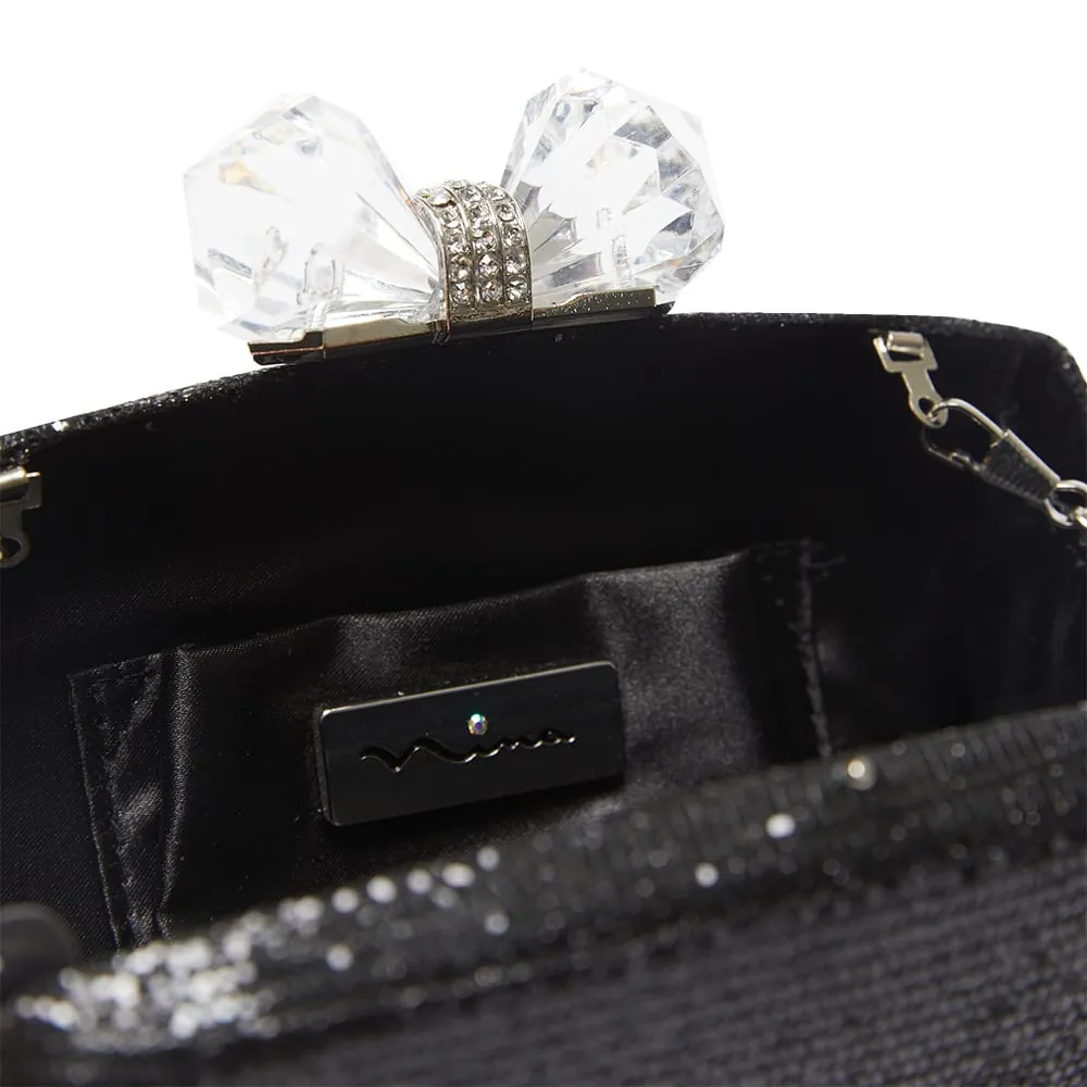 Felice Handbag in Black Glitter