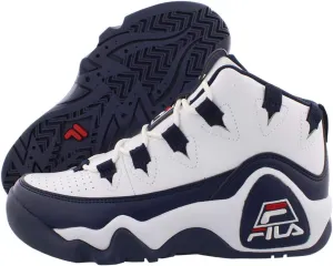 Fila Boy's Grant Hill 1 (Big Kid) White Navy Red 4.5 Big Kid M