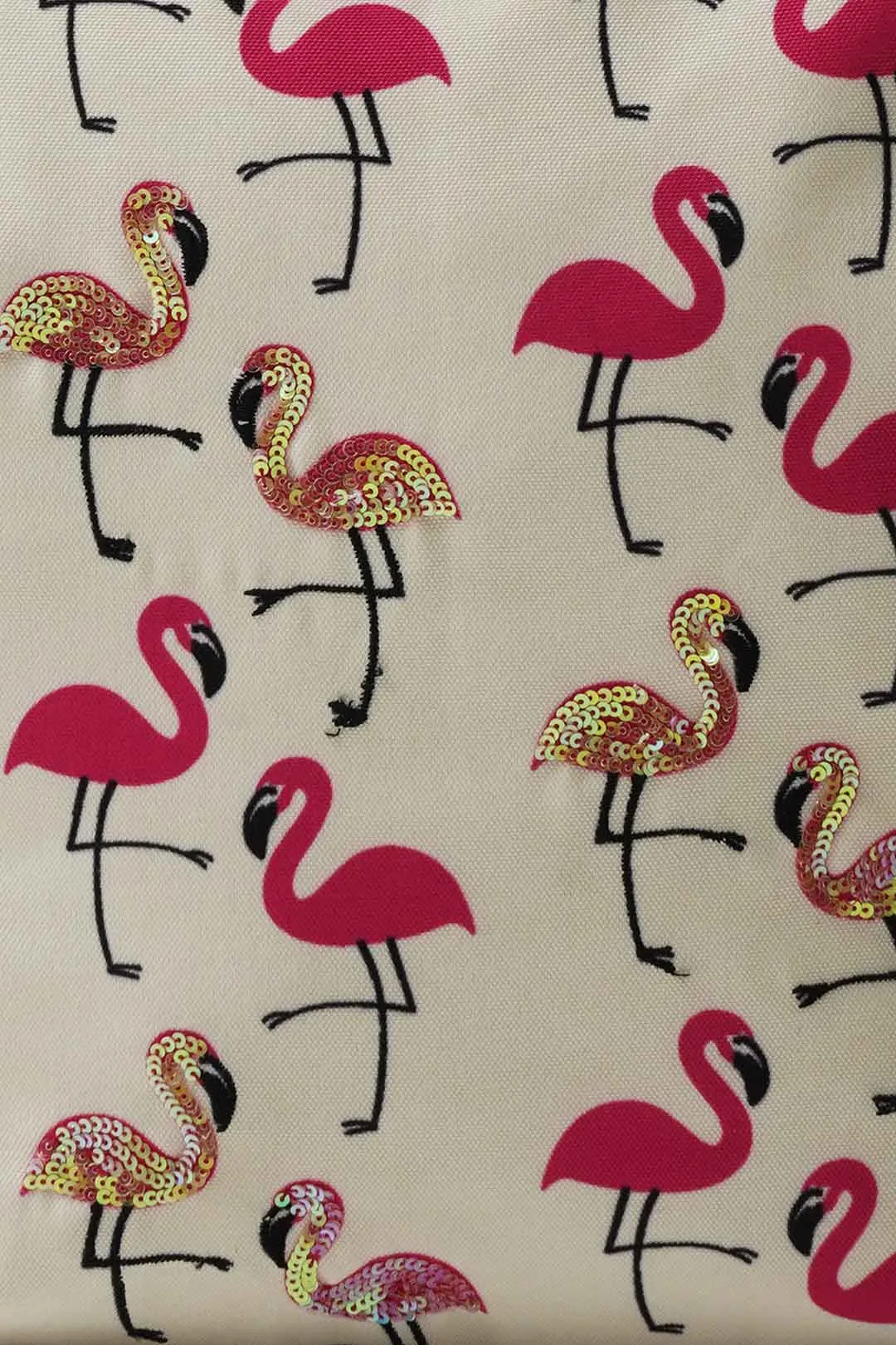 Flamingo Blush with Vegan Leather Handle Tote Bag