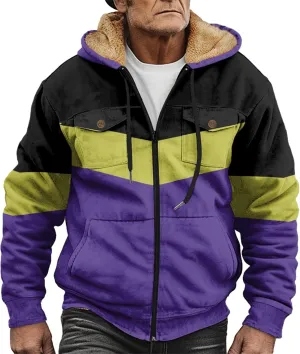 Fleece Jacket Men Cotton Cargo Jacket Winter Sherpa Fleece Lined Coat Shirt Fluffy Pullover Outfits Military Jackets