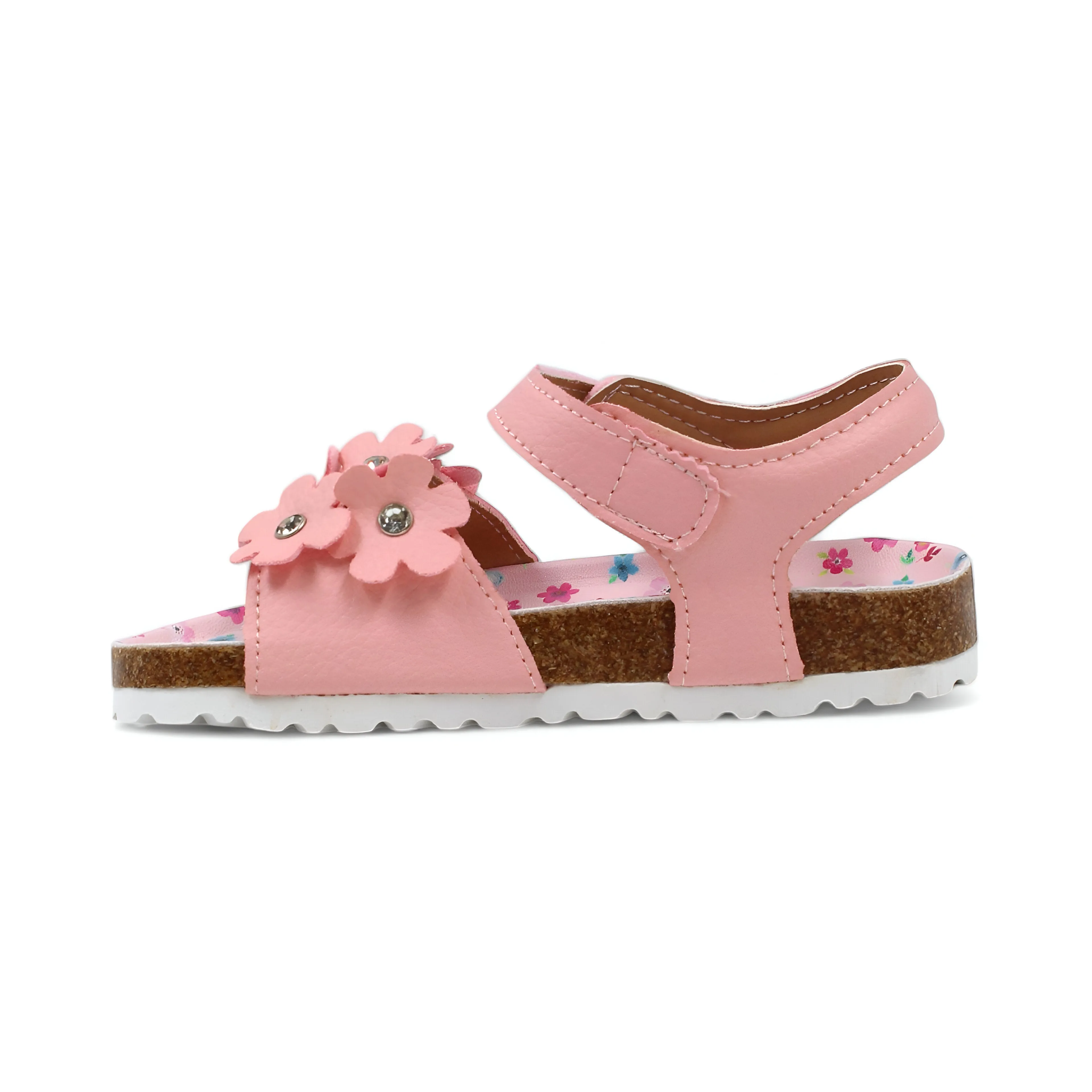 Floral Embossed Daisy Sandals