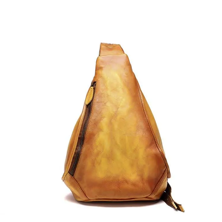 Flower Embossed Leather Backpack