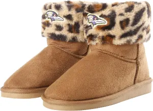 FOCO Womens NFL Team Logo Cheetah Boots