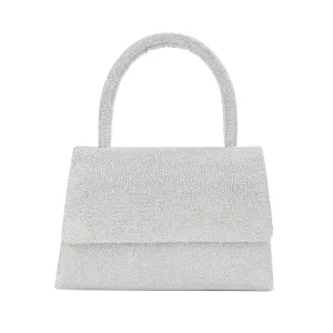 FunnyBeans Mini Evening Bag Women Sequins Wedding Shoulder Clutch Handbag (Silver)
