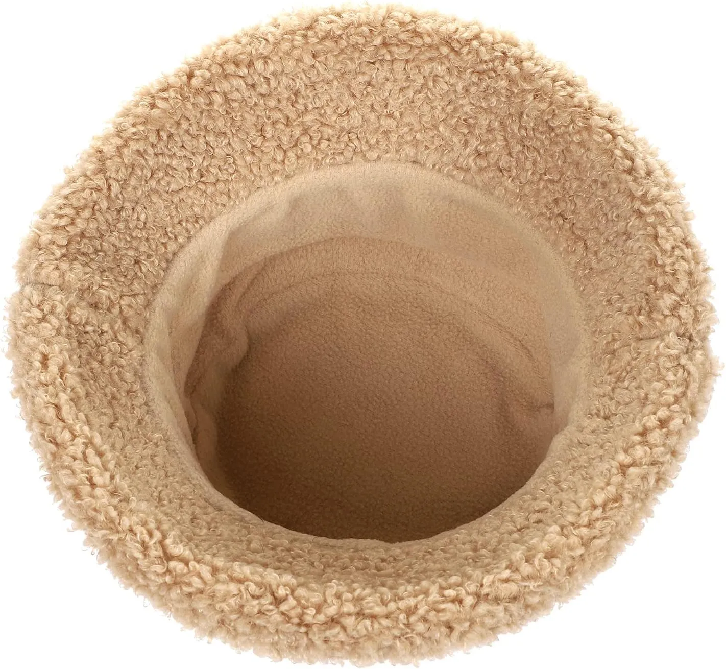 Furry Faux Fur Bucket Hat for Women Warm Winter Plush Fully Fisherman Cap