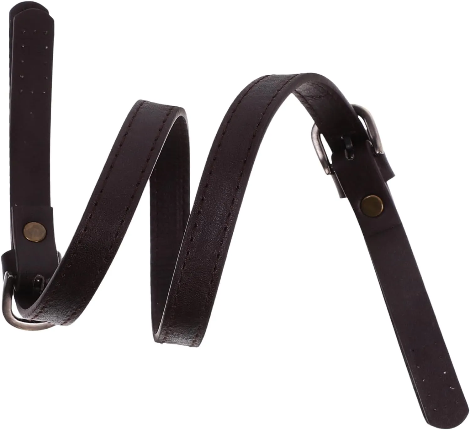 Gadpiparty Synthetic Leather Handbag Strap Dual Buckle Replacement for Tote Bags DIY Shoulder Strap for Women Classic Deep Coffee Color for Handbags and Pouches