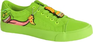 Ghostbusters Slimer Adult Sneakers - Faux Leather & Suede Shoes with Embroidered Details & Removable Charms