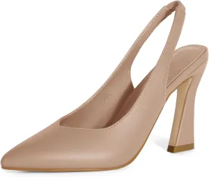 gihubafuil Womens Slingback Kitten Heels Closed Pointed Toe Wedding Party Dress Pumps Shoes