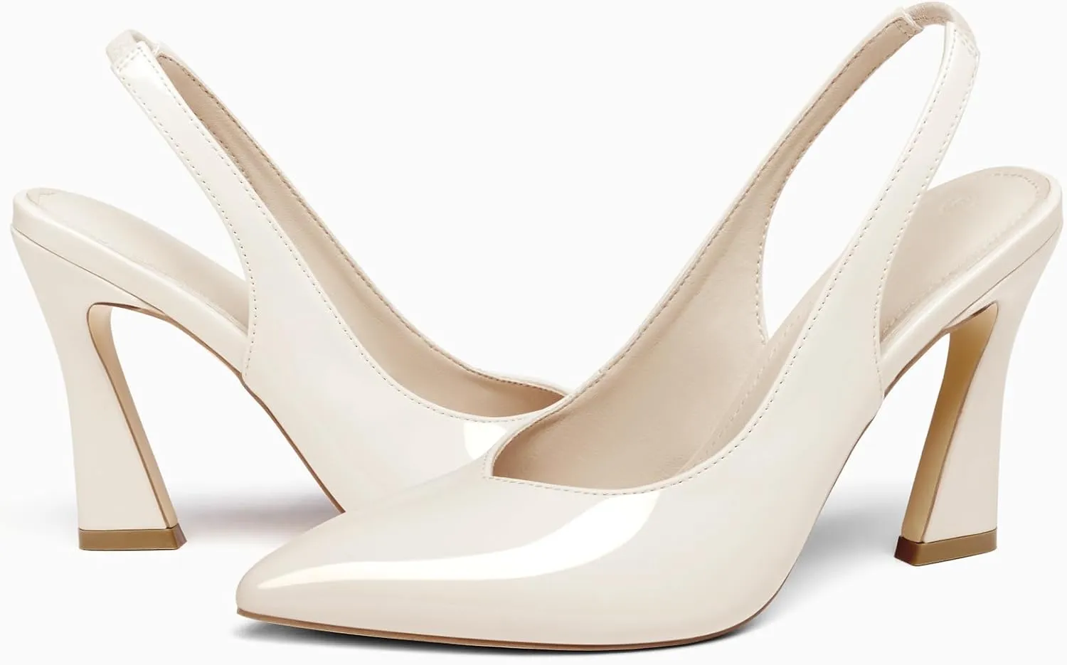 gihubafuil Womens Slingback Kitten Heels Closed Pointed Toe Wedding Party Dress Pumps Shoes