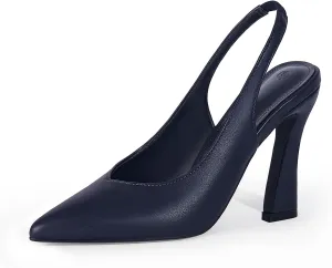 gihubafuil Womens Slingback Kitten Heels Closed Pointed Toe Wedding Party Dress Pumps Shoes