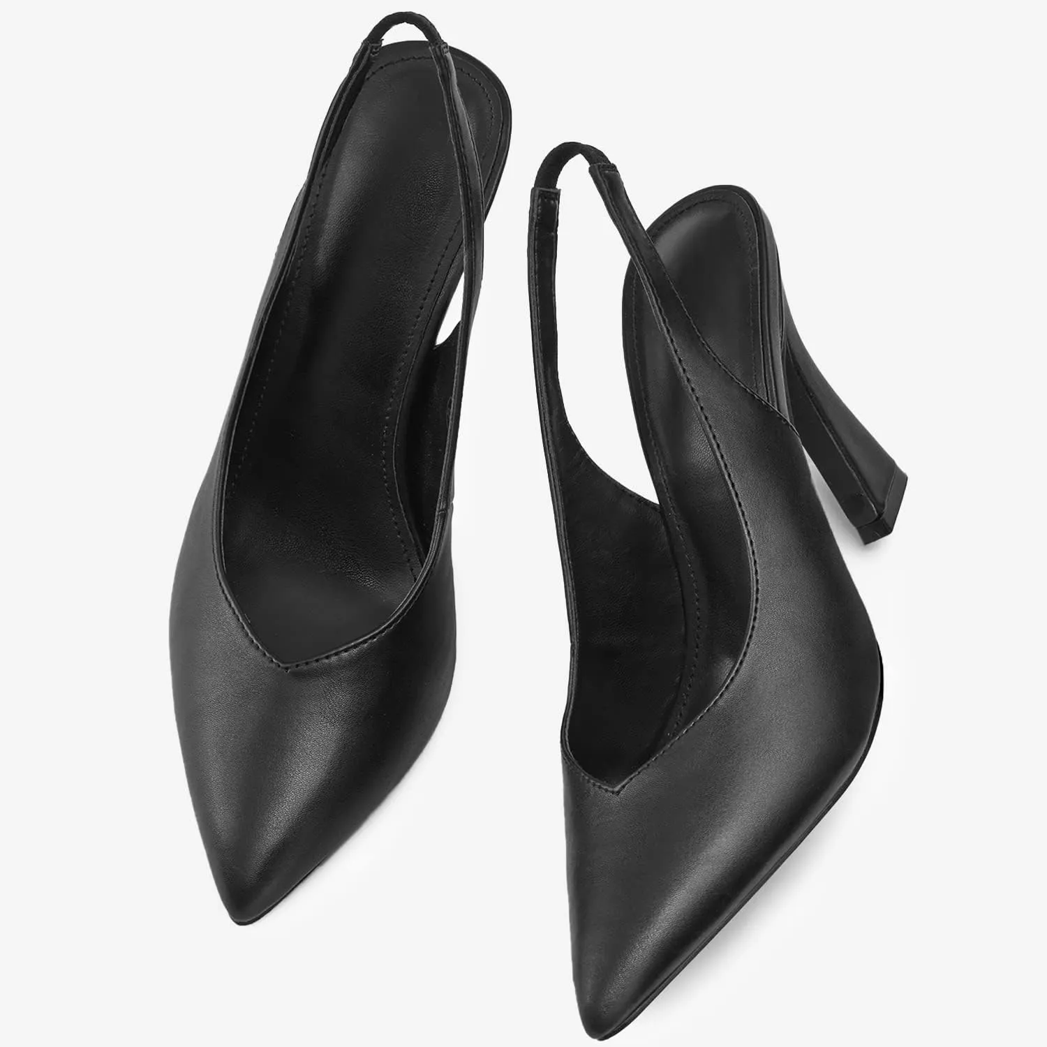 gihubafuil Womens Slingback Kitten Heels Closed Pointed Toe Wedding Party Dress Pumps Shoes