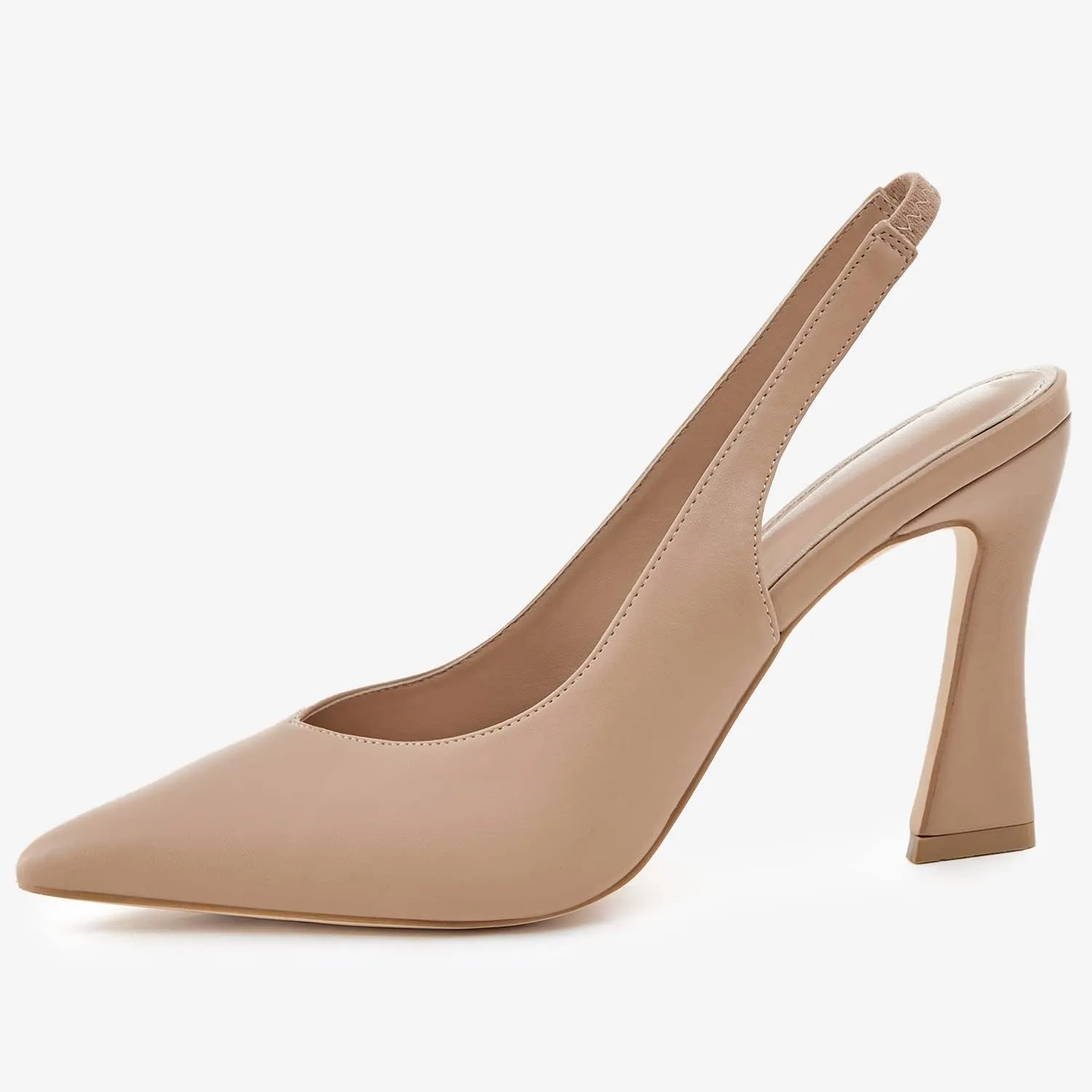 gihubafuil Womens Slingback Kitten Heels Closed Pointed Toe Wedding Party Dress Pumps Shoes