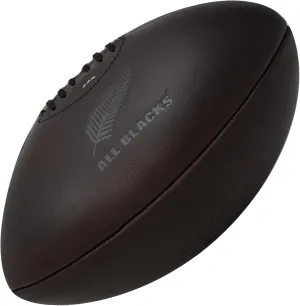 Gilbert Rugby Ball - Vintage New Zealand All Blacks Rugby Ball - Handcrafted Leather Ball Embossed with Team Logo