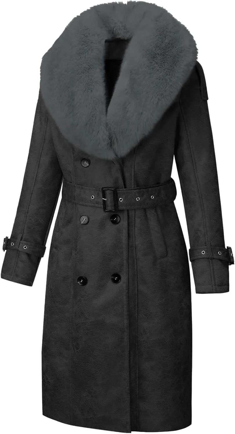 Giolshon Women's Puffer Coat Long-Sleeve Winter Warm Hood Jacket with Pocket
