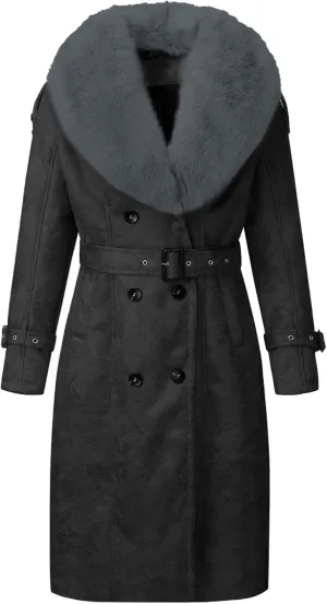Giolshon Women's Puffer Coat Long-Sleeve Winter Warm Hood Jacket with Pocket