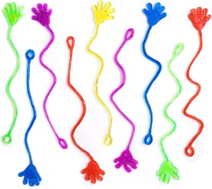 Giraffe 350-Pack Colorful Sticky Hands for Kids – Stretchy Glitter Slap Hand Toys for Party Favors, Back-to-School Prizes, Birthday Goodie Bags, Classroom Rewards, Summer & Carnival Giveaways