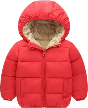 Girls and Toddler's Winter Coat Lightweight Water-Resistant Packable Hooded Puffer Jacket Fleece Lined Kids Down Coat