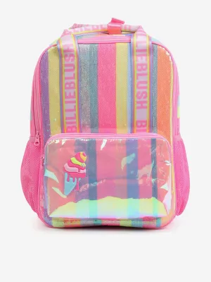 Girls Striped Sequins Ice Cream Backpack in Pink (35cm)