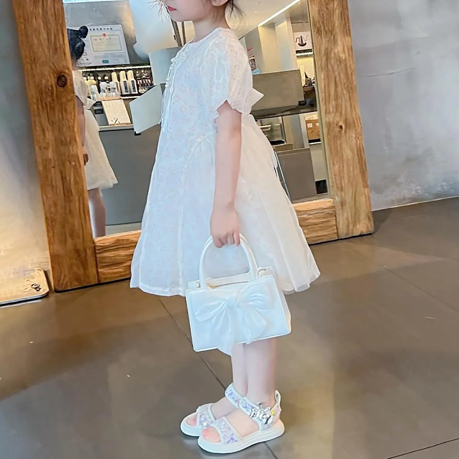 Girls Summer Soft Bottom Non Slip Sports Sequins Sandals Beach Shoes Jelly Sandals for Toddler Girls