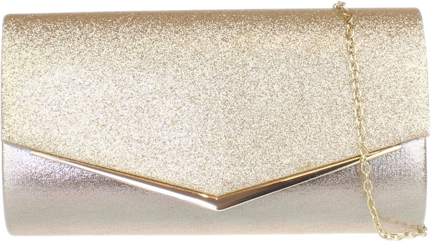 Girly HandBags Womens Glitter Flap Clutch Bag