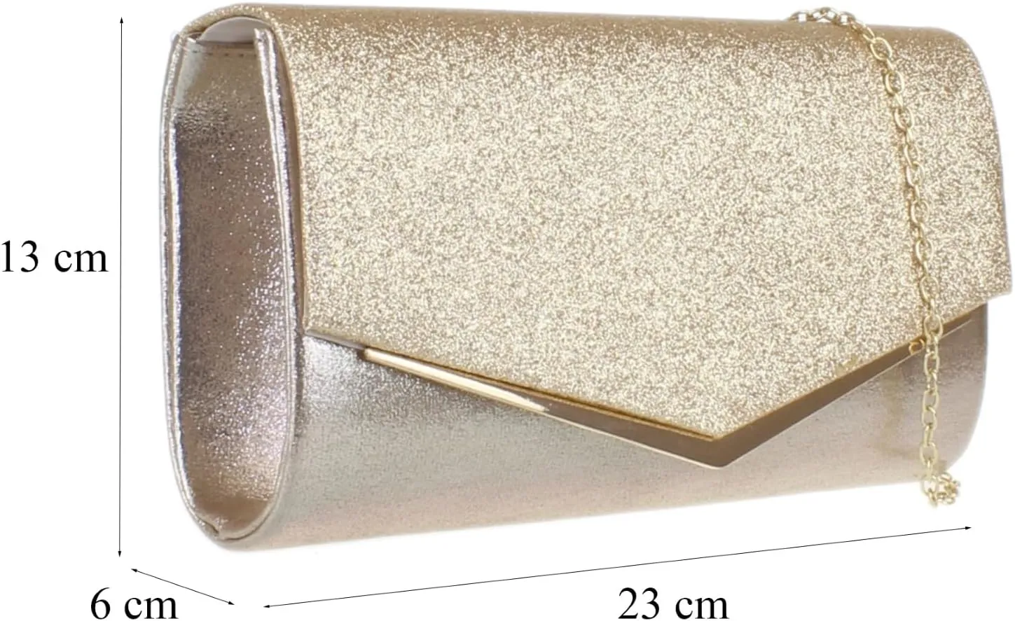 Girly HandBags Womens Glitter Flap Clutch Bag
