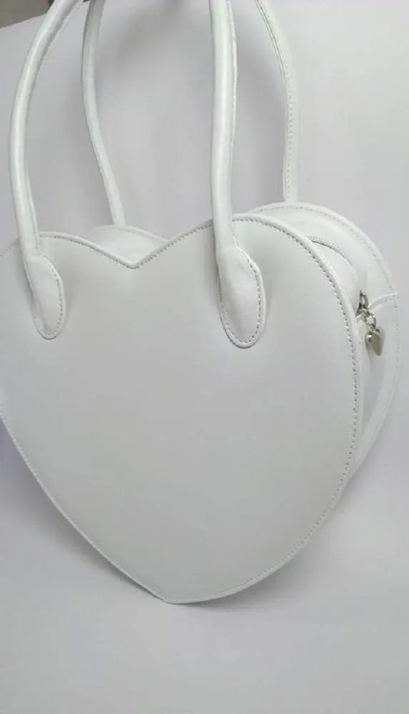 GK-O Fashion Women Heart Shaped Bag Lolita Handbag Clutch Purse Wallet PU Handbag